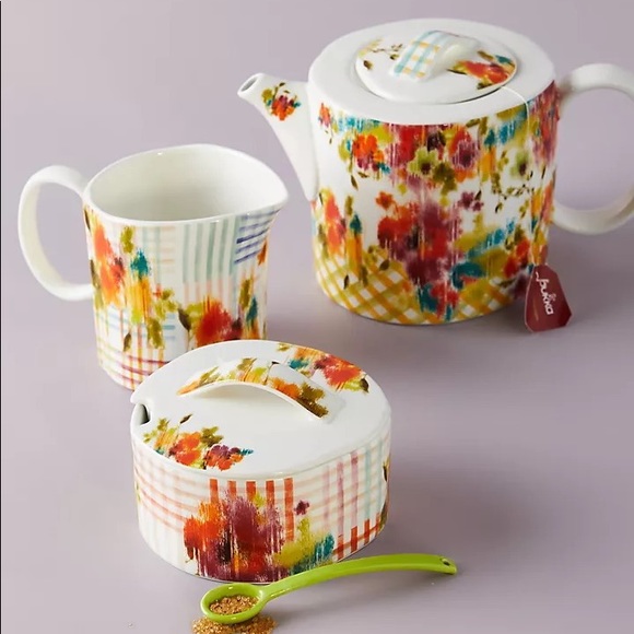NEW Anthropologie Leighton Coffee Creamer Cup Watercolor Host Mother’s Day Gift - Picture 3 of 8